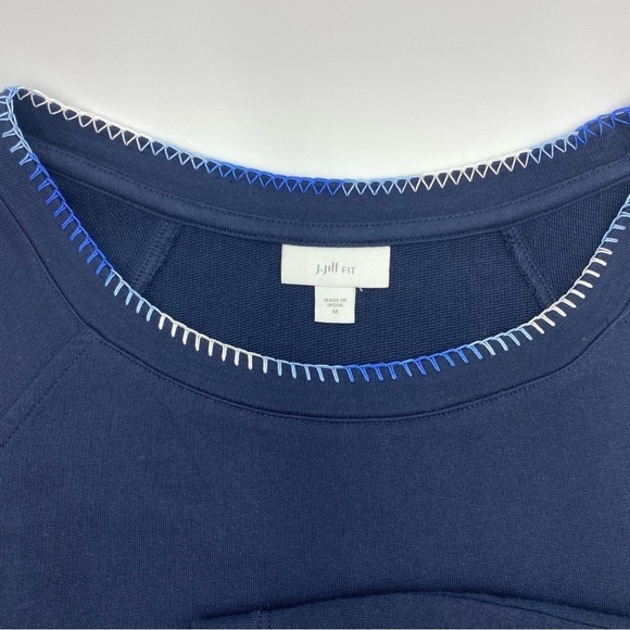 J. Jill Fit Ombré-Stitched Tunic Sweatshirt Medium with Pockets - Picture 11 of 11